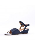 Women's faux leather wedge sandal