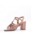 Faux leather heeled sandal