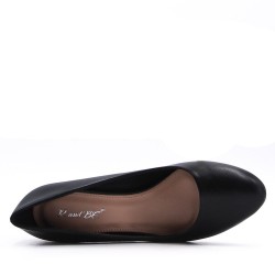 Women's faux leather heeled pumps