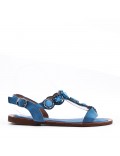 Flat sandals in a material mix for women