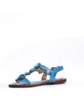 Flat sandals in a material mix for women