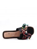 Slipper in mixed materials for women