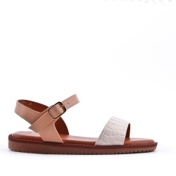 Sandale fille en simili cuir