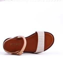 Sandale fille en simili cuir