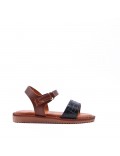 Girl's faux leather sandal