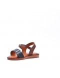 Girl's faux leather sandal