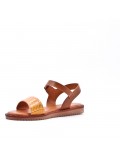 Girl's faux leather sandal