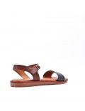 Flat sandals in a material mix for women