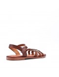 Flat sandals in a material mix for women