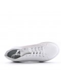 Lace-up faux leather tennis