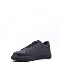 Lace-up faux leather tennis