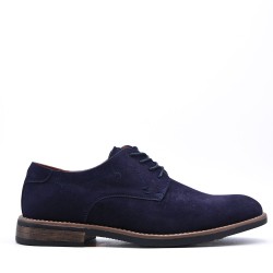 Lace-up faux leather derby