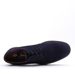 Lace-up faux leather derby