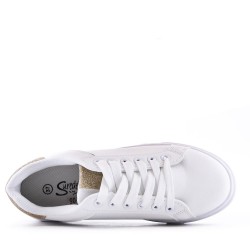 Women's faux leather sneaker