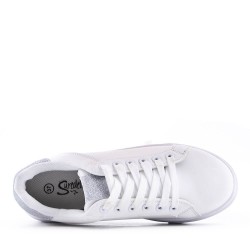 Women's faux leather sneaker