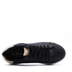 Women's faux leather sneaker