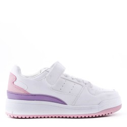 Women's faux leather sneaker