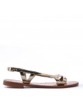 Flat sandals in faux leather for women