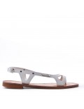 Flat sandals in faux leather for women