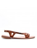 Flat sandals in faux leather for women