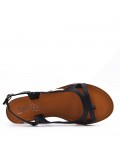 Flat sandals in faux leather for women