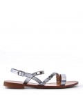 Flat sandals in faux leather for women