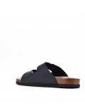 Flat sandals in faux leather for women