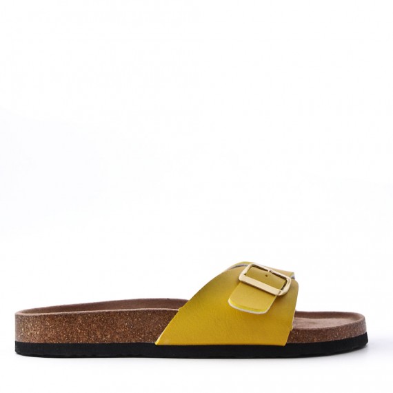 Faux leather slipper