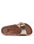 Faux leather slipper