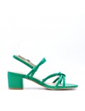 Faux leather heeled sandal