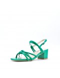 Faux leather heeled sandal