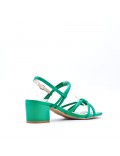 Faux leather heeled sandal