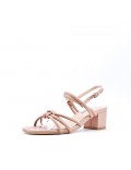 Faux leather heeled sandal