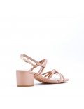 Faux leather heeled sandal