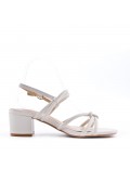 Faux leather heeled sandal