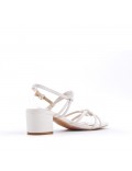 Faux leather heeled sandal