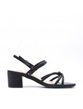 Faux leather heeled sandal