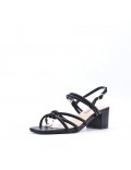 Faux leather heeled sandal