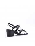 Faux leather heeled sandal