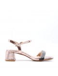 Faux leather heeled sandal