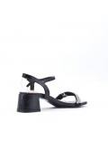 Faux leather heeled sandal