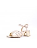 Faux leather heeled sandal