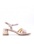 Faux leather heeled sandal