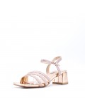 Faux leather heeled sandal