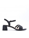 Faux leather heeled sandal