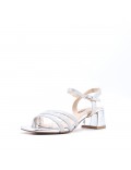 Faux leather heeled sandal