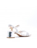 Faux leather heeled sandal