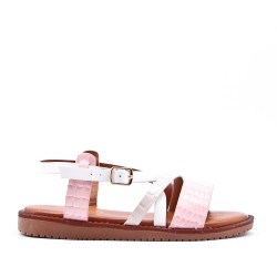 Sandale fille en simili cuir