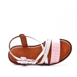 Sandale fille en simili cuir