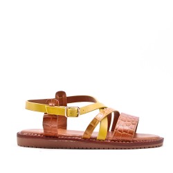 Sandale fille en simili cuir